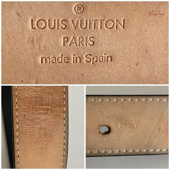 Authentic Louis Vuitton Black Epi Calfskin Leather Essential V Buckle Belt 80/32 main image 10